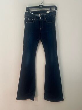 rag & bone woman’s low rise Dark Indigo Flared Jeans
